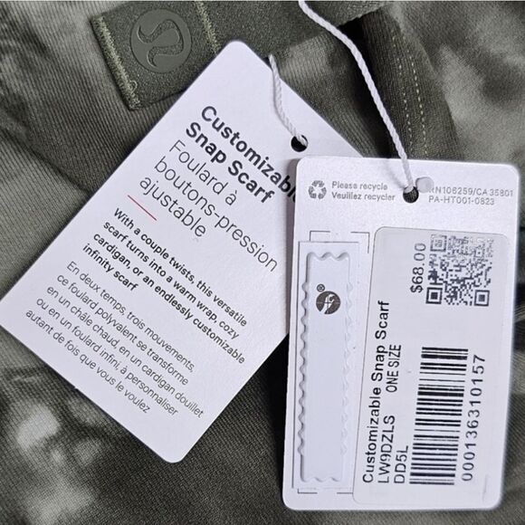NWT Lululemon Customizable Snap Scarf - Picture 11 of 15